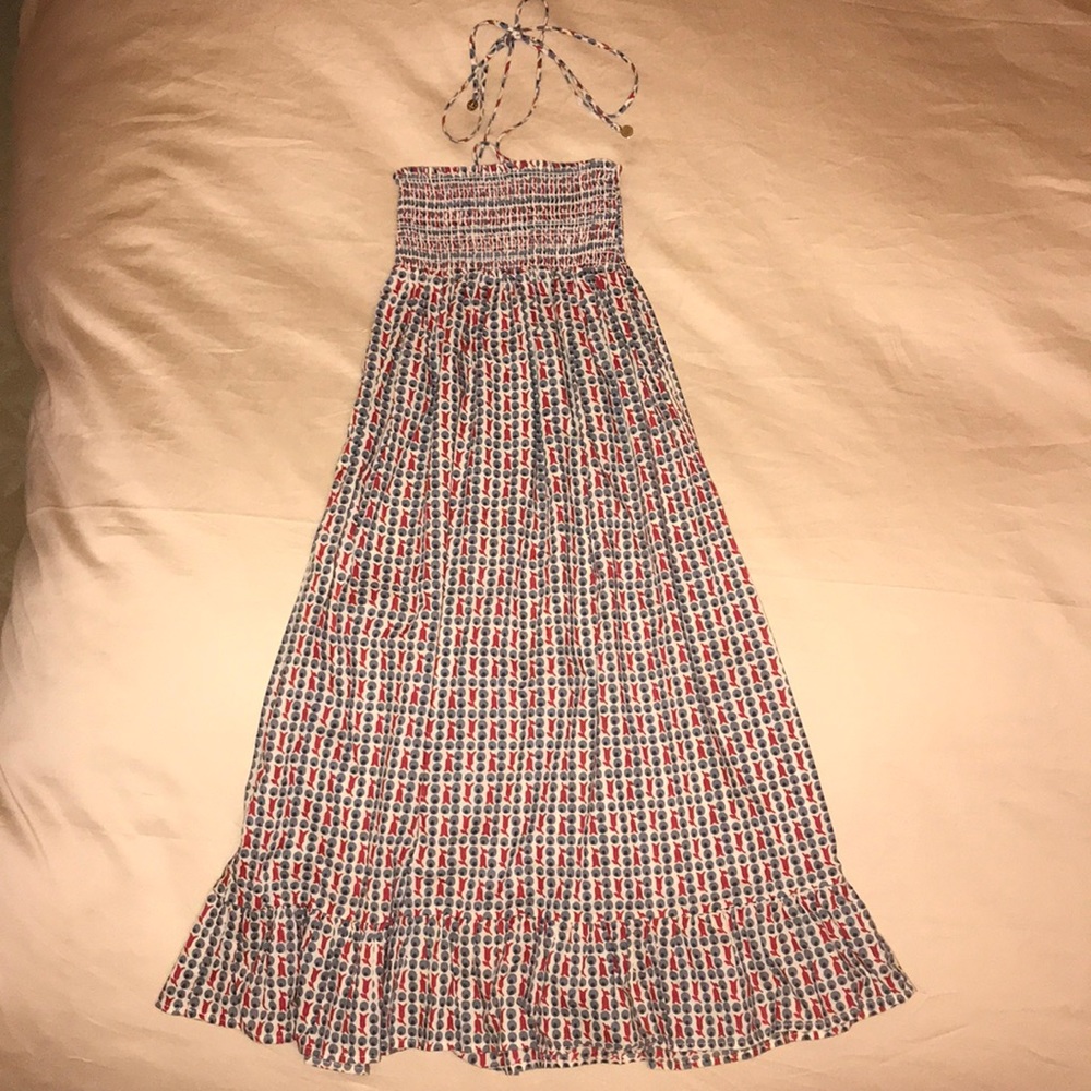Cotton Printed Shirred Dress